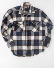 1980s Heavy Woven Plaid Vintage Flannel Shirt