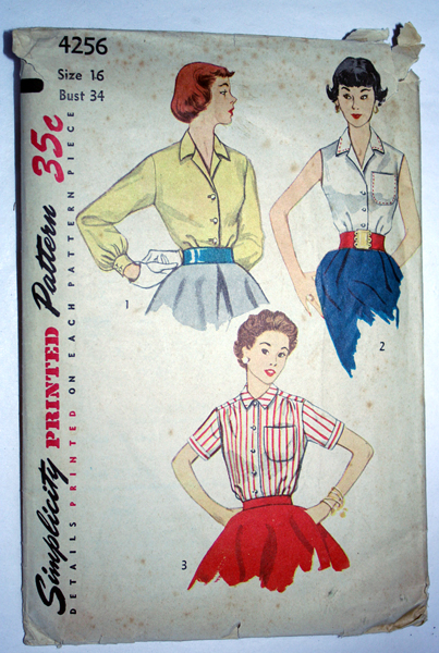 Vintage 1950s Blouse Pattern: Ballyhoovintage.com