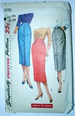 1950s High-waisted Pencil Skirt Pattern