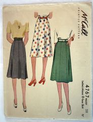 1940s Skirt Pattern by McCalls