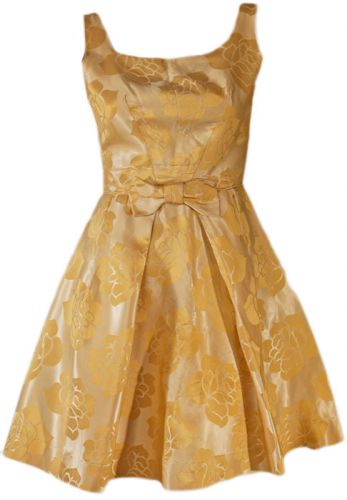 Satin brocade outlet dress