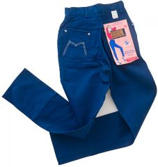 1960s Cobalt Blue Rockabilly Girl Jeans