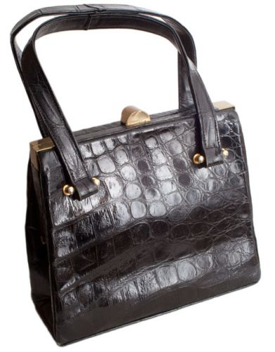 The Alligator Purse | Vintage Leather Tote Bag | Red/Brown/Black | Sale -  ClutchToteBags.com