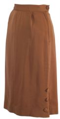 1940s Mocha Gabardine Skirt