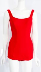 Bold Red Swimsuit by Rose Maria Reid