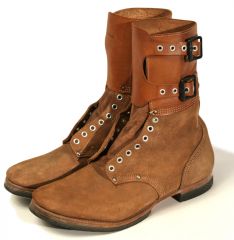 1940s Double Buckle Combat Style Work Boots