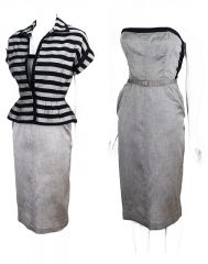 1950s Strapless Dress with Jacket