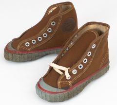 1940s Brown Canvas Sneakers