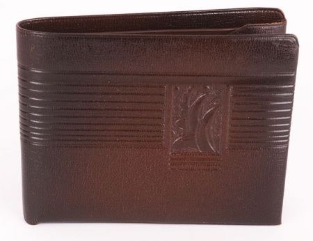 1930s NOS Deco Leather Wallet: Ballyhoovintage.com