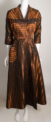 Glamorous 1940s Satin Taffeta Hostess Gown