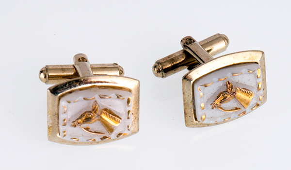 Vintage 50s Cowboy Cufflinks: Ballyhoovintage.com