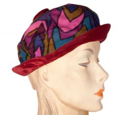 60s Velvet Mod Hat