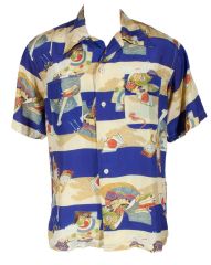 1950s Silk Japan Souvenir Shirt