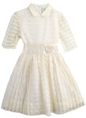 Ivory White Girl's Vintage Dress