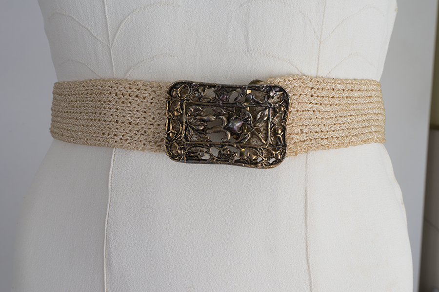 1930s Belt with Cast Buckle: Ballyhoovintage.com