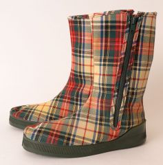 1950s Plaid Rain or Snow Boots