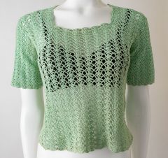 1930s Crochet Knit Blouse